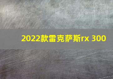 2022款雷克萨斯rx 300